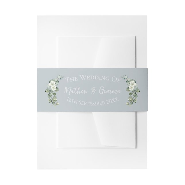 Bandeau De Faire-part Mariage Eucalyptus moderne (Devant example)