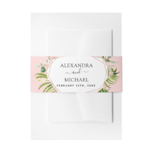 Bandeau De Faire-part Mariage Eucalyptus Vert Géométrique Élégant Chic