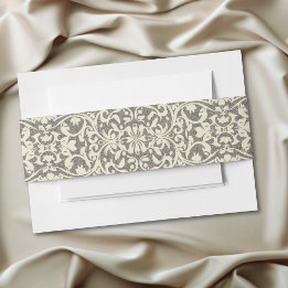 Bandeau De Faire-part Mariage Fantasy Médiéval Vintage Gravure sur Noir