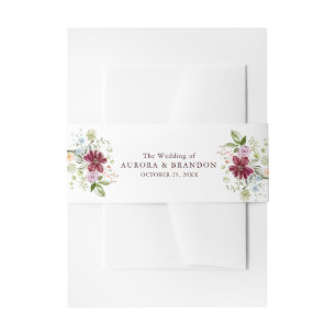 Bandeau De Faire-part Mariage Fleur de Bourgogne Botanique Fleur de Mari