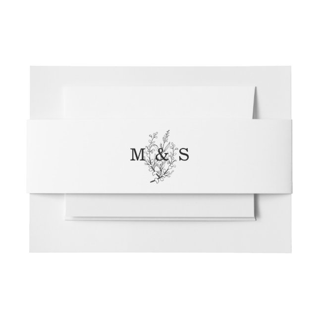 Bandeau De Faire-part Mariage fleur sauvage (Devant Example)