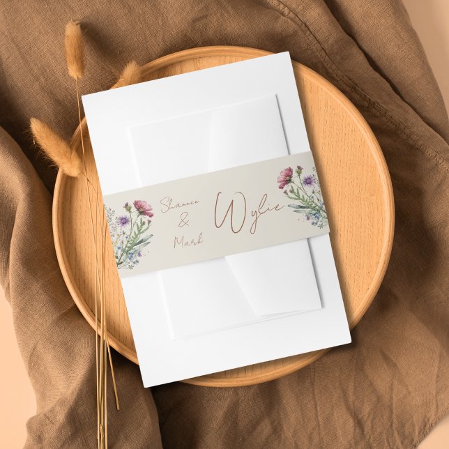 Bandeau De Faire-part Mariage fleur sauvage (Créateur téléchargé)