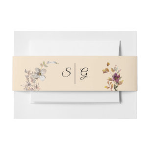 Bandeau De Faire-part Mariage Fleur sauvage Boho d'automne