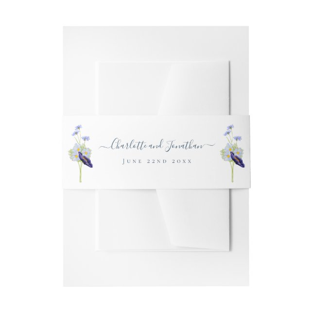 Bandeau De Faire-part Mariage Fleur sauvage simple personnalisé (Devant example)