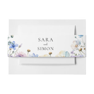 Bandeau De Faire-part Mariage Fleur sauvage simple Whimsical