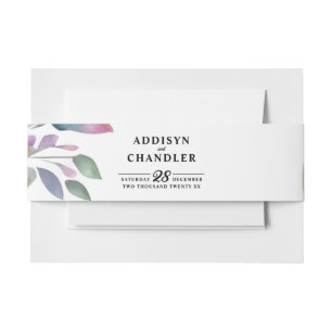 Bandeau De Faire-part Mariage Fleur sauvage Whimsical Pastel Watercolor