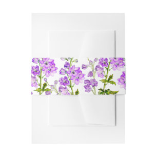 Bandeau De Faire-part Mariage floral aquarelle violet Delphinium art