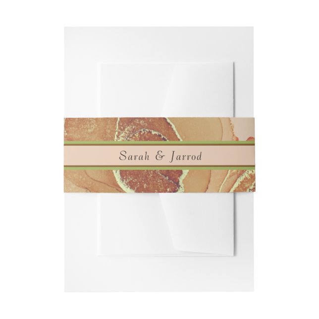 Bandeau De Faire-part Mariage Floral Brun Vert Rustique  (Devant example)