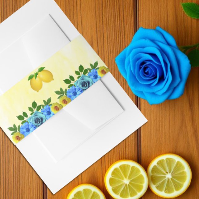 Bandeau De Faire-part Mariage floral citron soleil (Créateur téléchargé)