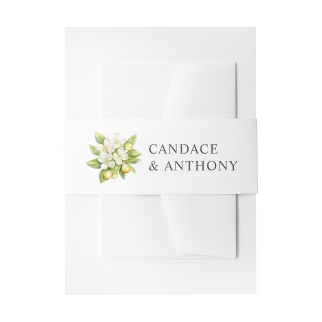 Bandeau De Faire-part Mariage floral Citrus (Devant example)