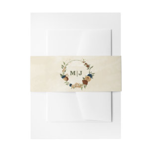 Bandeau De Faire-part mariage floral de terre cuite