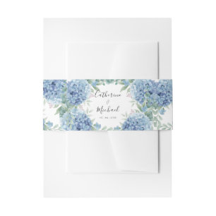 Bandeau De Faire-part Mariage Floral d'Hydrangea Bleu