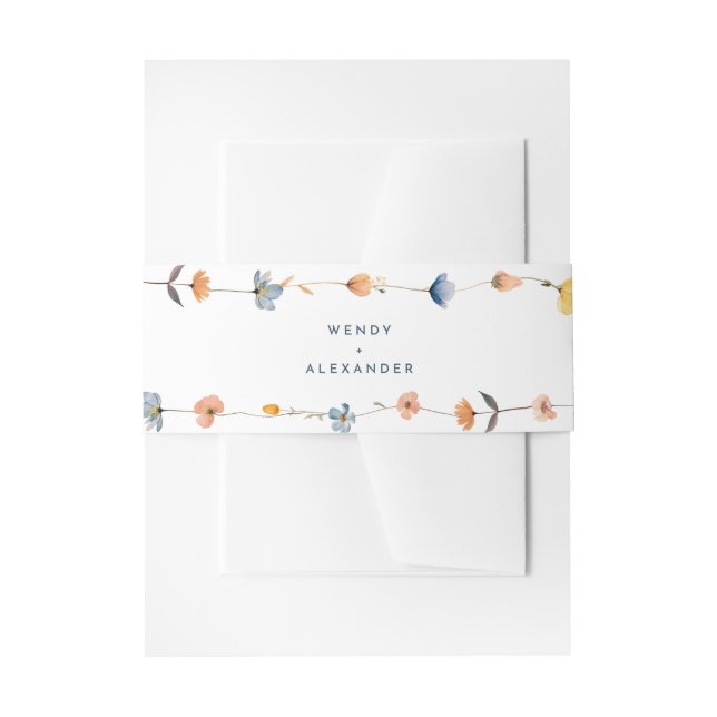 Bandeau De Faire-part Mariage floral élégant (Devant example)