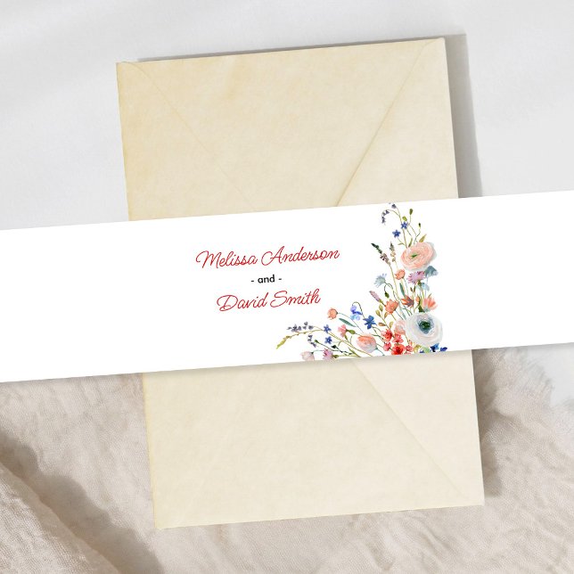 Bandeau De Faire-part Mariage Floral Élégant (Créateur téléchargé)