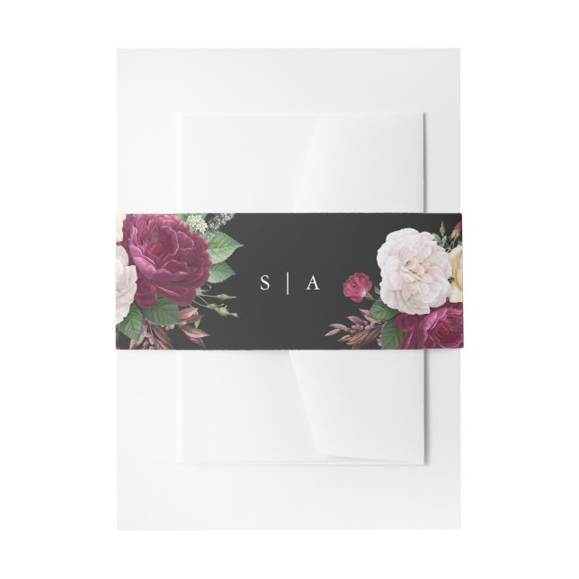 Bandeau De Faire-part Mariage Floral Élégant (Devant example)