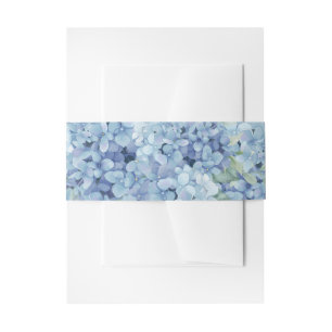 Bandeau De Faire-part Mariage Floral Hydrangea Bleue