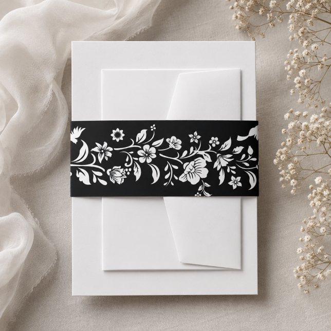Bandeau De Faire-part Mariage Floral Moderne  (Créateur téléchargé)