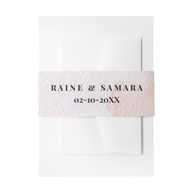 Bandeau De Faire-part Mariage floral rose chic (Devant example)