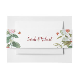Bandeau De Faire-part Mariage Floral Rose Clair