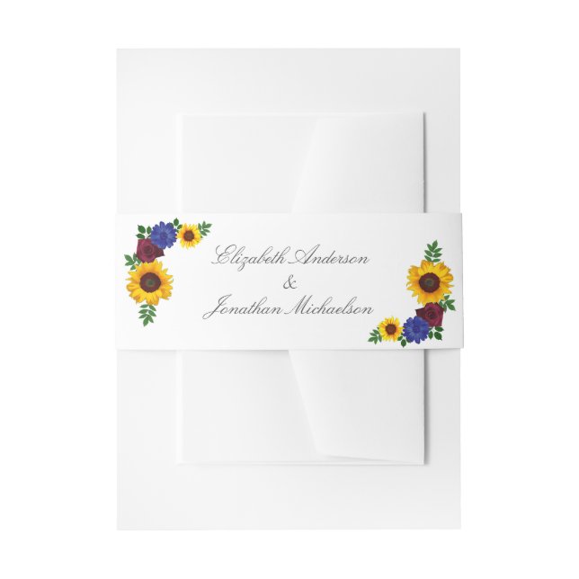Bandeau De Faire-part Mariage floral Rose de tournesol (Devant example)