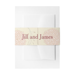 Bandeau De Faire-part Mariage floral rouge et beige