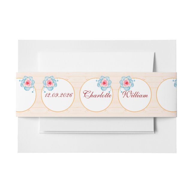 Bandeau De Faire-part Mariage Floral Rustique (Devant Example)