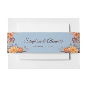 Bandeau De Faire-part Mariage floral rustique de l'automne