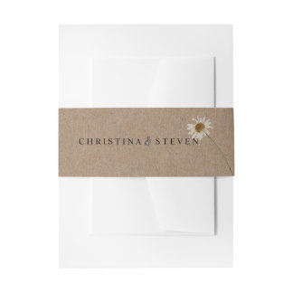 Bandeau De Faire-part Mariage floral rustique minimal