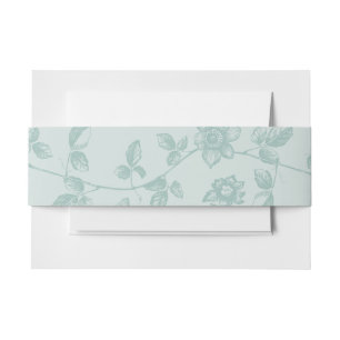 Bandeau De Faire-part Mariage floral Turquoise rustique