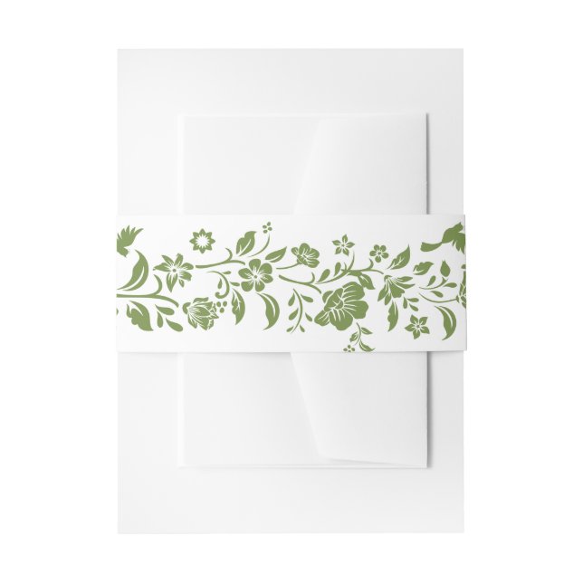 Bandeau De Faire-part Mariage Floral Vert  (Devant example)