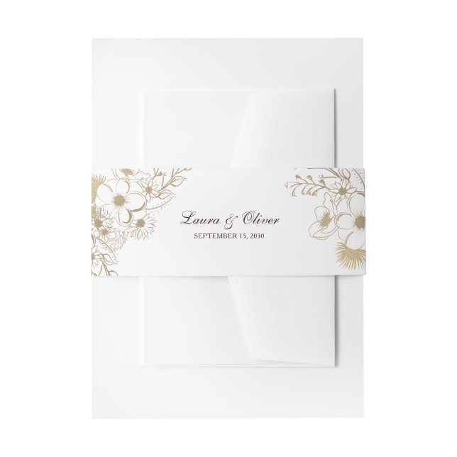 Bandeau De Faire-part Mariage Floral Vintage (Devant example)