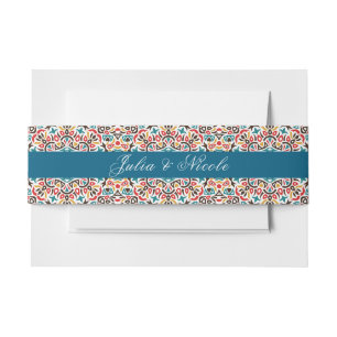 Bandeau De Faire-part Mariage géométrique en treillis marocain