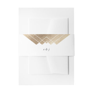 Bandeau De Faire-part Mariage géométrique White Gold Gatsby