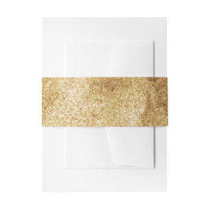Bandeau De Faire-part Mariage glamour Faux Gold