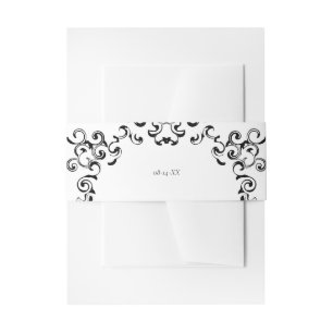 Bandeau De Faire-part Mariage gothique noir et blanc