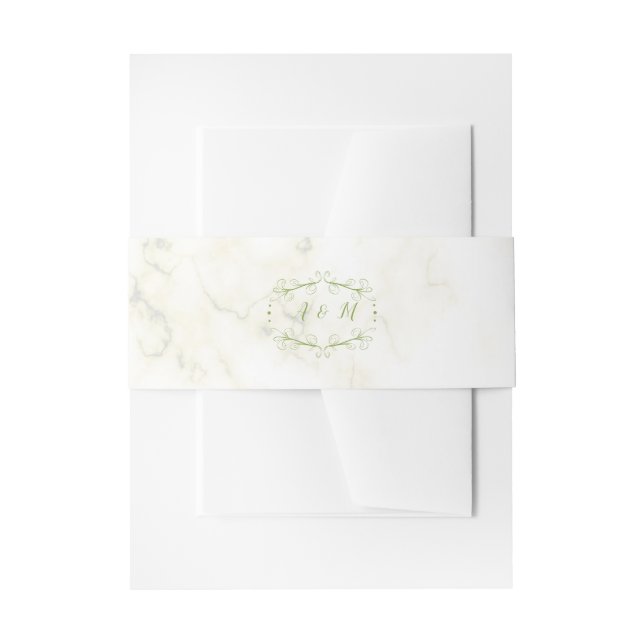 Bandeau De Faire-part Mariage Green Chic (Devant example)