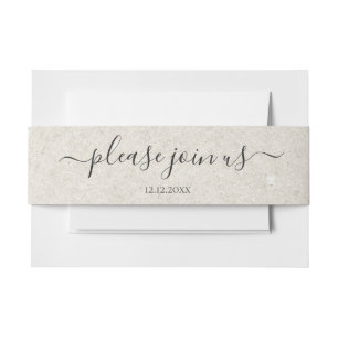 Bandeau De Faire-part Mariage Grey Tan S'Il Vous Plaît Rejoignez-Nous Pe