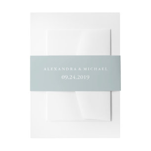 Bandeau De Faire-part Mariage gris bleu doux