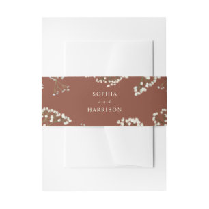 Bandeau De Faire-part Mariage Gypsophila Terracotta