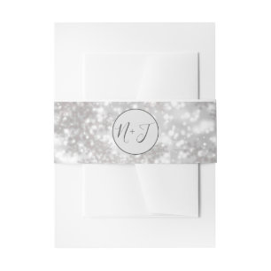 Bandeau De Faire-part Mariage hivernal aux flocons de neige blancs