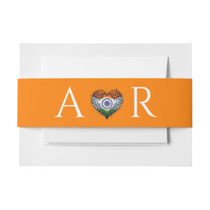 Bandeau De Faire-part Mariage indien Couple