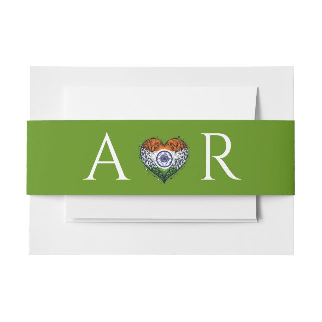 Bandeau De Faire-part Mariage indien Couple (Devant Example)