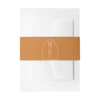 Bandeau De Faire-part Mariage initiale moderne arch  / Terracotta 