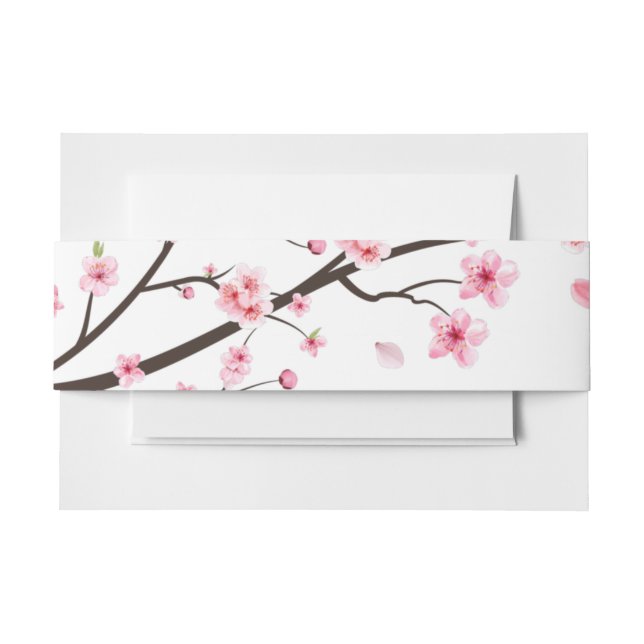 Bandeau De Faire-part Mariage japonais Soll Cherry Blossom (Devant Example)