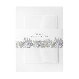 Bandeau De Faire-part Mariage Lavender Fleur sauvage de verdure