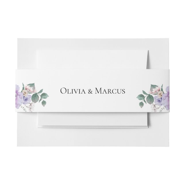 Bandeau De Faire-part Mariage Lavender Peony (Devant Example)