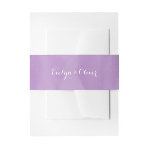 Bandeau De Faire-part Mariage lilas de lavage d'aquarelle