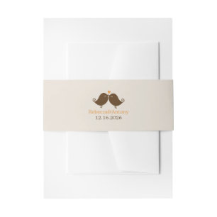 Bandeau De Faire-part Mariage Lovebirds d'automne