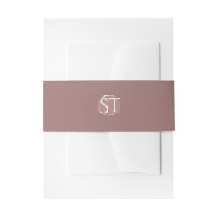 Bandeau De Faire-part Mariage Mauve Monogram