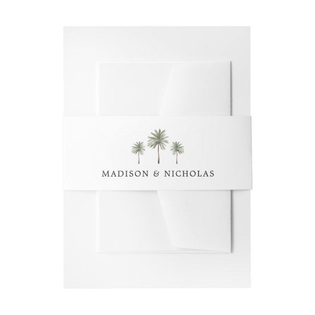 Bandeau De Faire-part Mariage minimal de palmiers (Devant example)